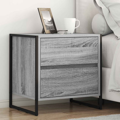Comodino con cassetto 2 pcs Grigio Sonoma 50 x 39.5 x 50 cm | homemem39
