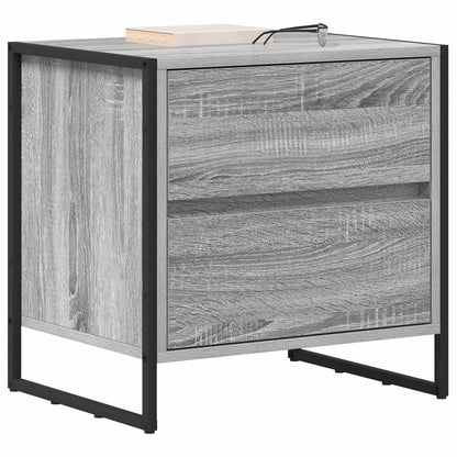 Comodino con cassetto 2 pcs Grigio Sonoma 50 x 39.5 x 50 cm | homemem39