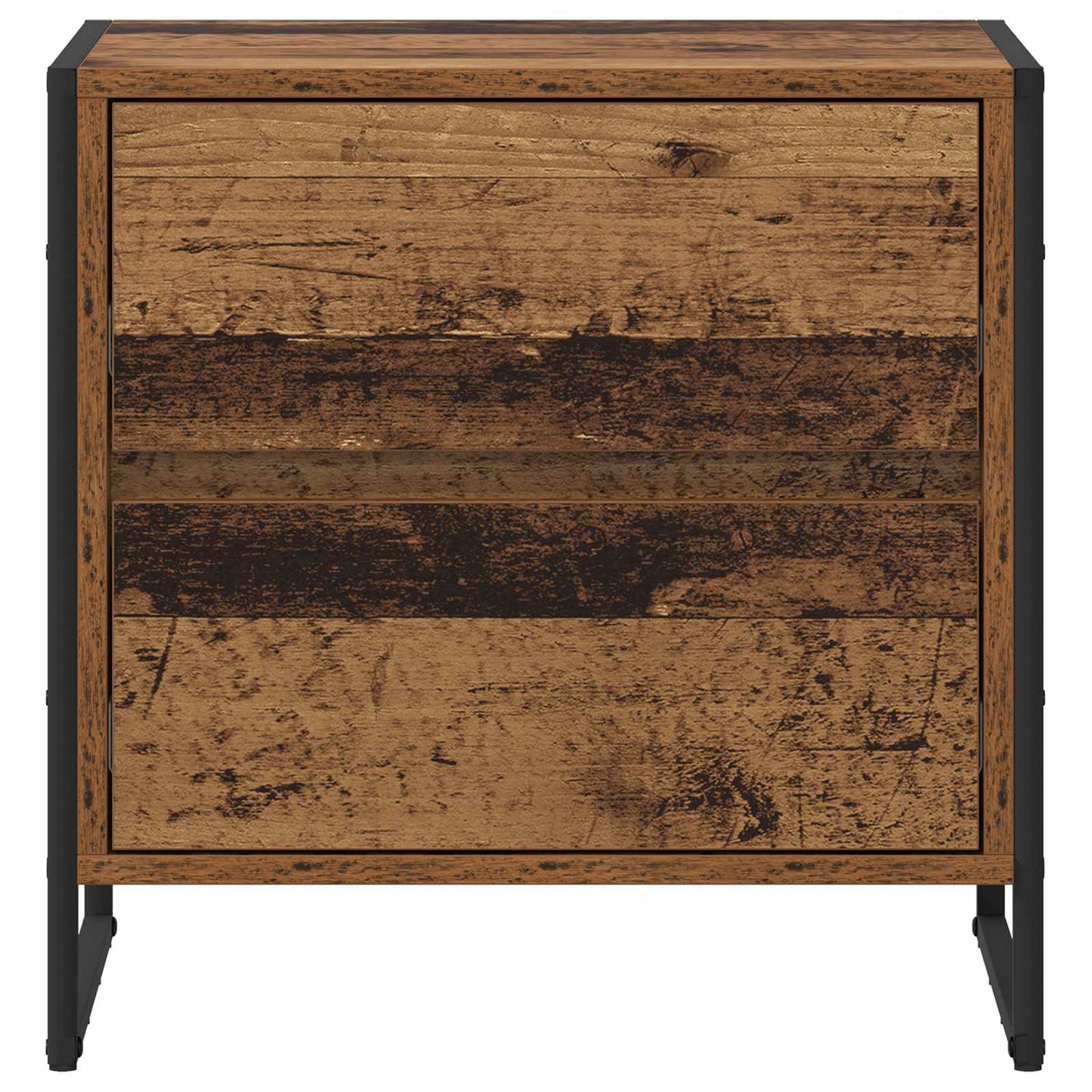 Comodino con cassetto 2 pcs Legno vecchio 50 x 39.5 x 50 cm | homemem39