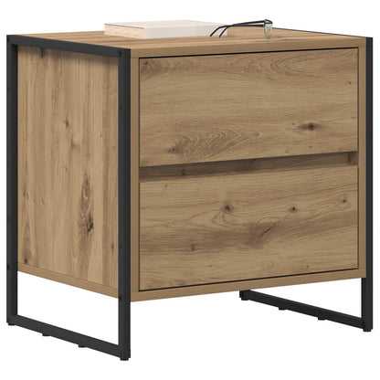 Comodino Rovere Artigianale 50 x 39.5 x 50 cm Legno multistrato | homemem39