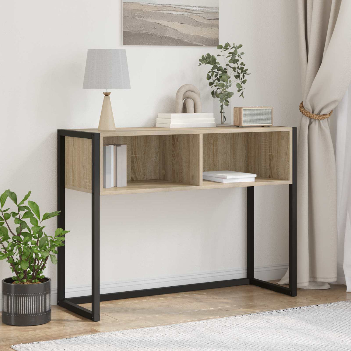 Tavolino Rovere Sonoma 100 x 36 x 75 cm Legno ingegnerizzato
