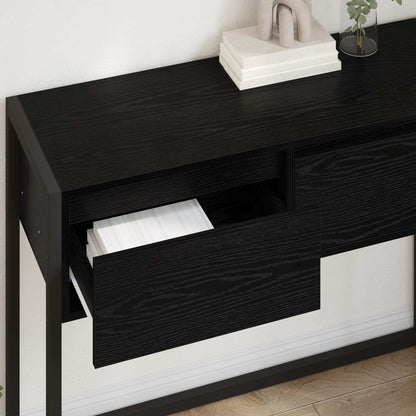 Tavolino Rovere Nero 100 x 36 x 75 cm Legno multistrato