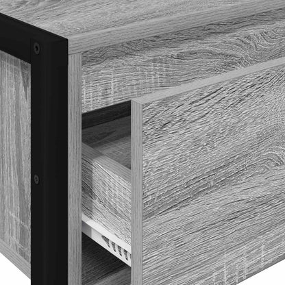Tavolino Grigio Sonoma 100 x 36 x 75 cm Legno multistrato
