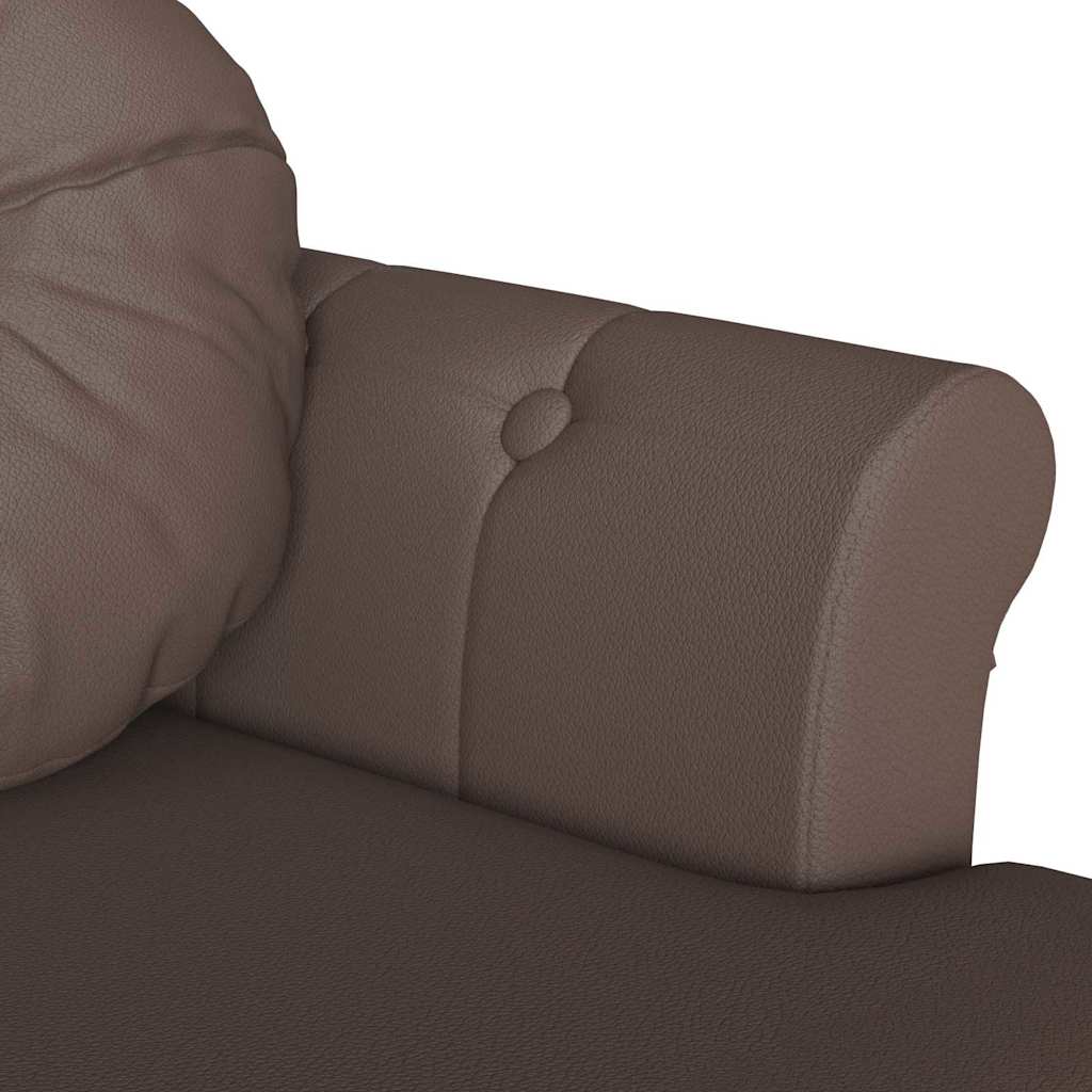 Panca Chesterfield Marrone 120,5 x 65 x 75 cm Pelle Sintetica