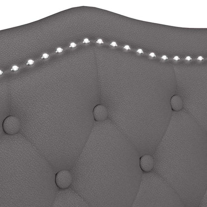 Panca Chesterfield Grigio 120,5 x 65 x 75 cm Pelle Sintetica