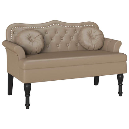 Panca Chesterfield con cuscino Cappuccino 120,5 x 65 x 75 cm