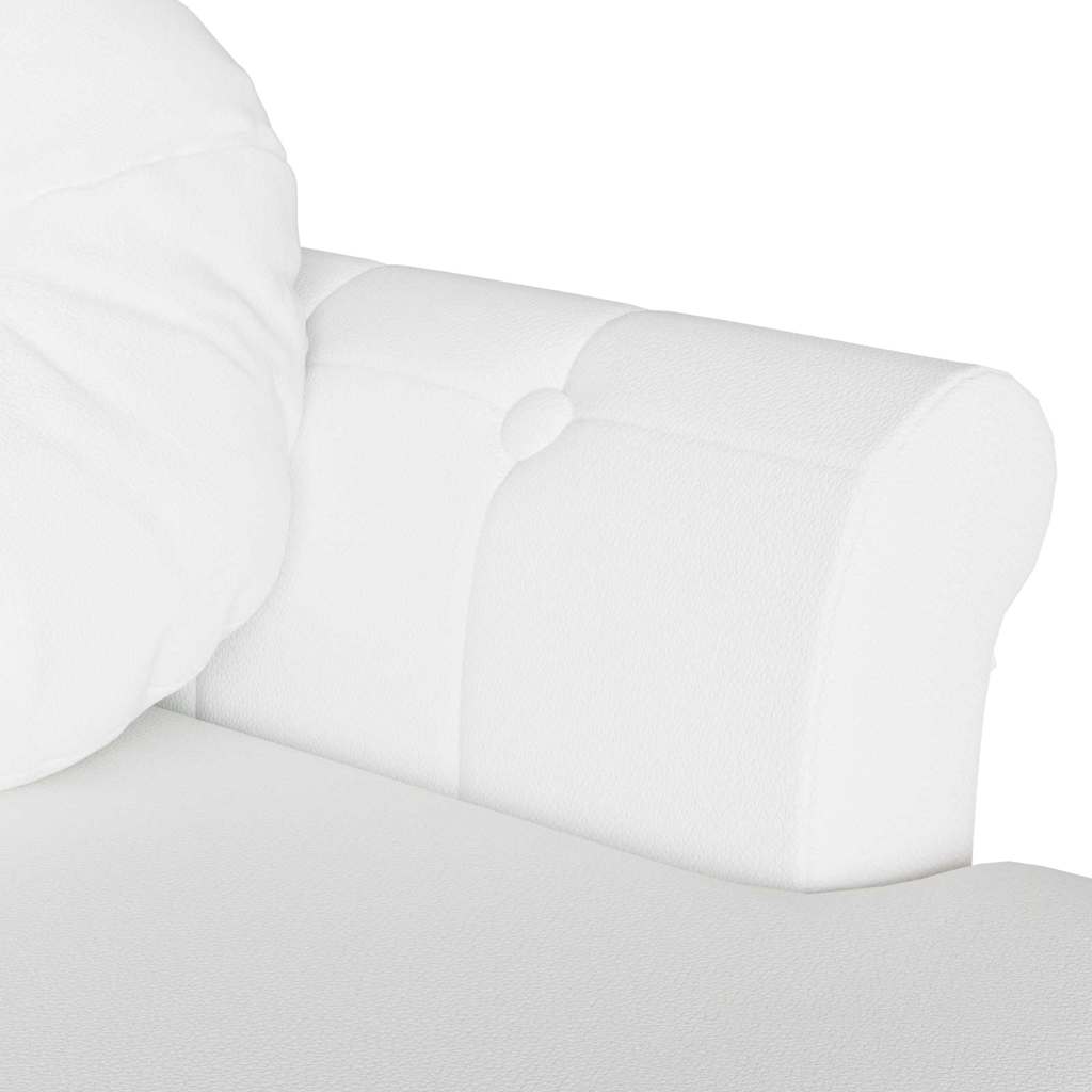 Panca Chesterfield Bianco 120,5 x 65 x 75 cm Pelle Sintetica