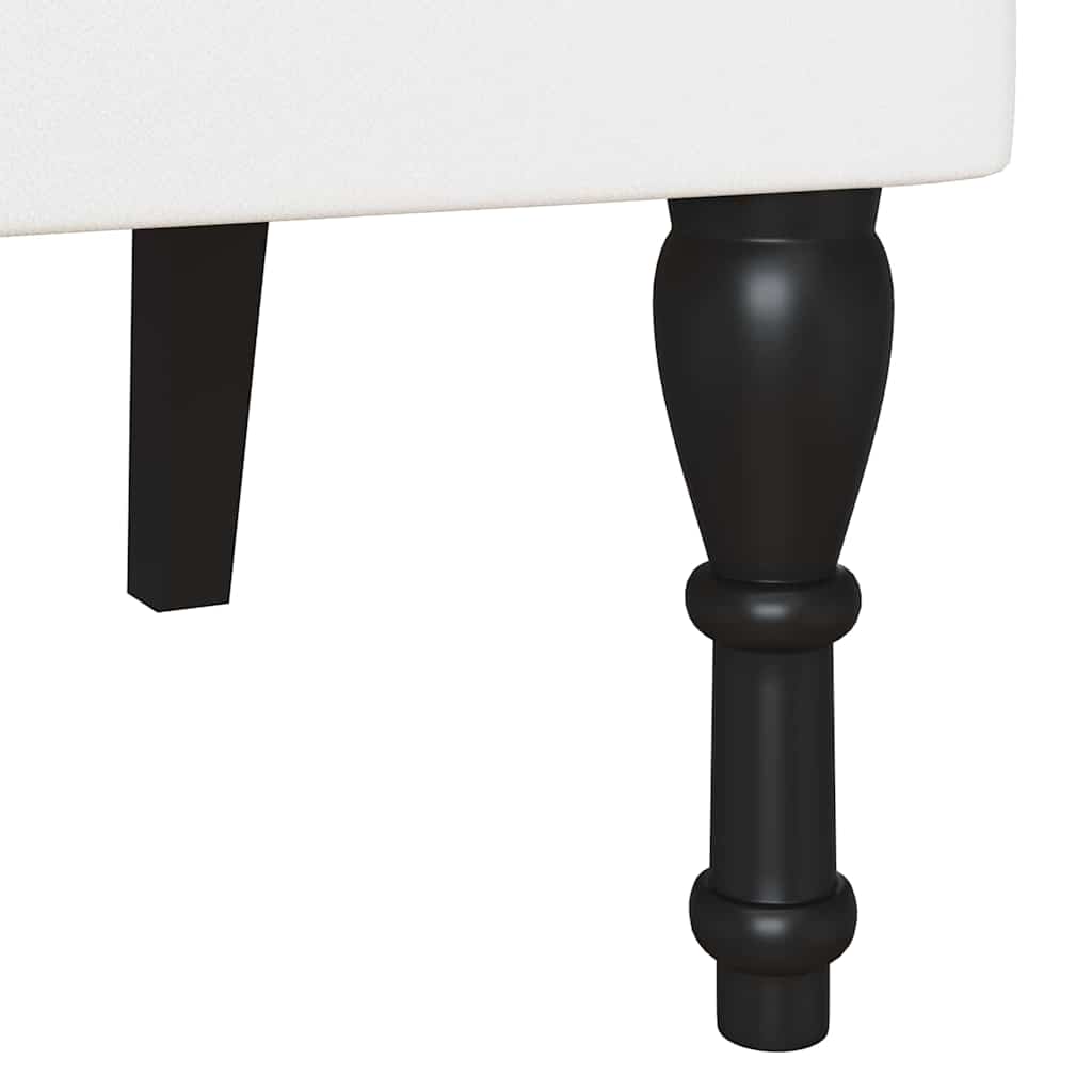 Panca Chesterfield Bianco 120,5 x 65 x 75 cm Pelle Sintetica