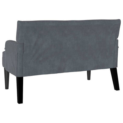 Panca Chesterfield Grigio scuro 112 x 65,5 x 75 cm Velluto
