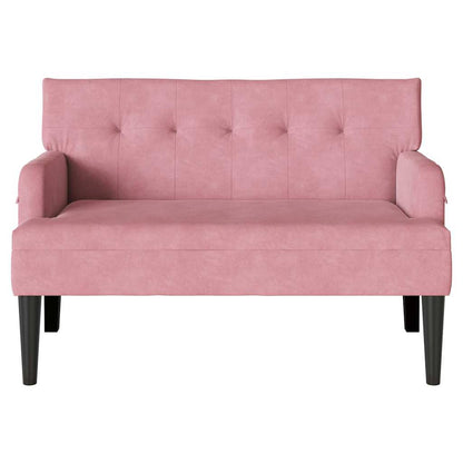 Panca Chesterfield Rosa 112 x 65,5 x 75 cm Velluto