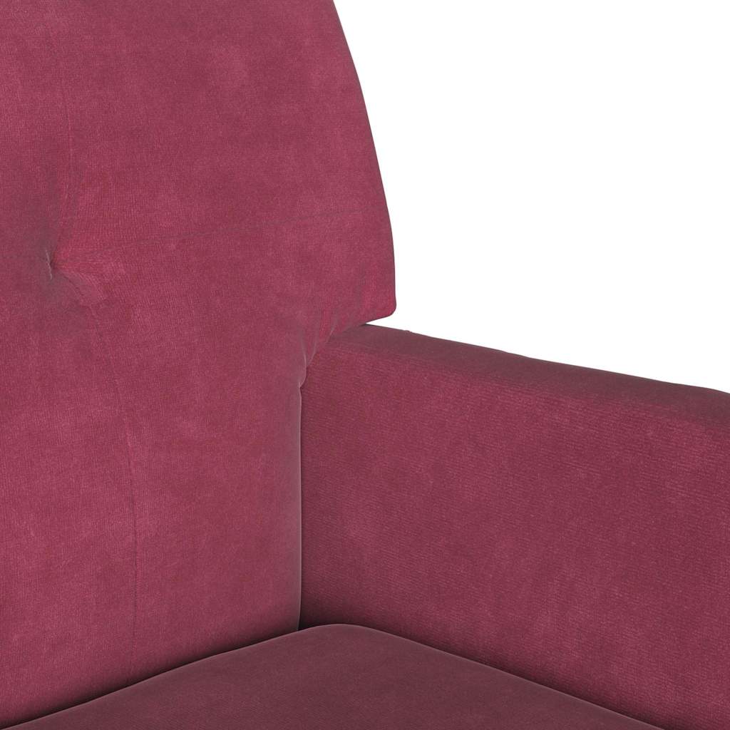 Panca Chesterfield Rosso Vino 112 x 65,5 x 75 cm Velluto