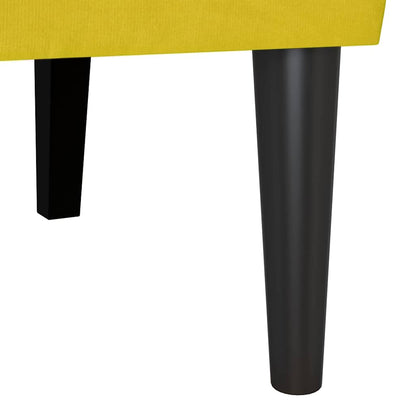 Panca Chesterfield Giallo 112 x 65,5 x 75 cm Velluto