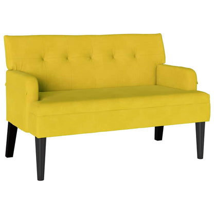 Panca Chesterfield Giallo 112 x 65,5 x 75 cm Velluto