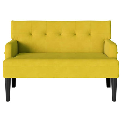 Panca Chesterfield Giallo 112 x 65,5 x 75 cm Velluto