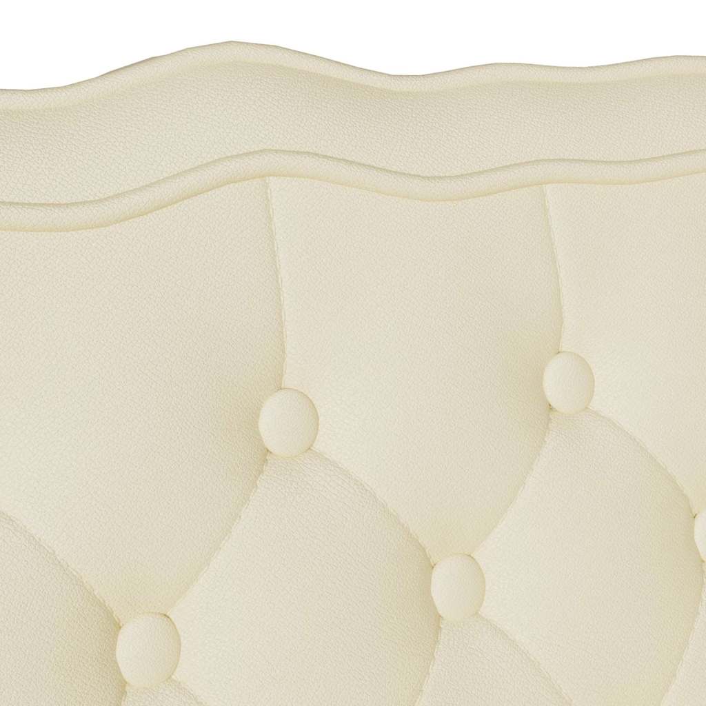 Panca Chesterfield Crema 119,5 x 64,5 x 75 cm Pelle Sintetica