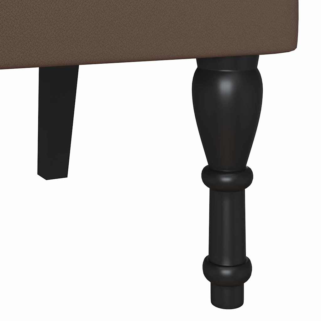 Panca Chesterfield Marrone 119,5 x 64,5 x 75 cm Pelle Sintetica