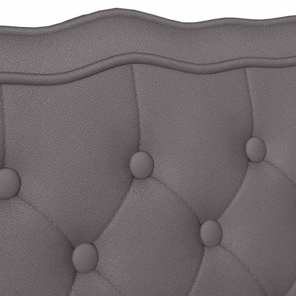 Panca Chesterfield Grigio 119,5 x 64,5 x 75 cm Pelle Sintetica