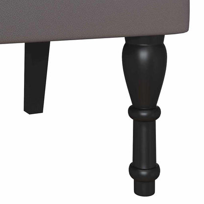 Panca Chesterfield Grigio 119,5 x 64,5 x 75 cm Pelle Sintetica