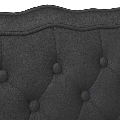 Panca Chesterfield Nero 119,5 x 64,5 x 75 cm Pelle Sintetica