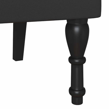 Panca Chesterfield Nero 119,5 x 64,5 x 75 cm Pelle Sintetica