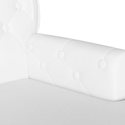 Panca Chesterfield Bianco 119,5 x 64,5 x 75 cm Pelle Sintetica