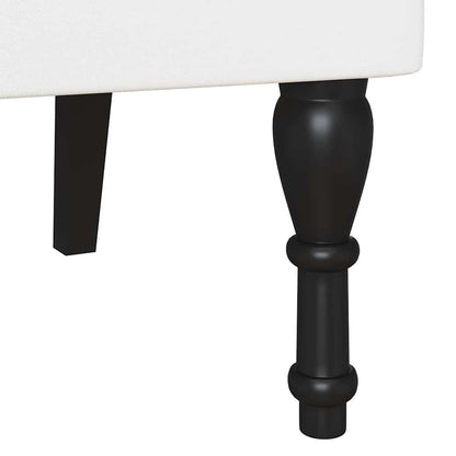 Panca Chesterfield Bianco 119,5 x 64,5 x 75 cm Pelle Sintetica