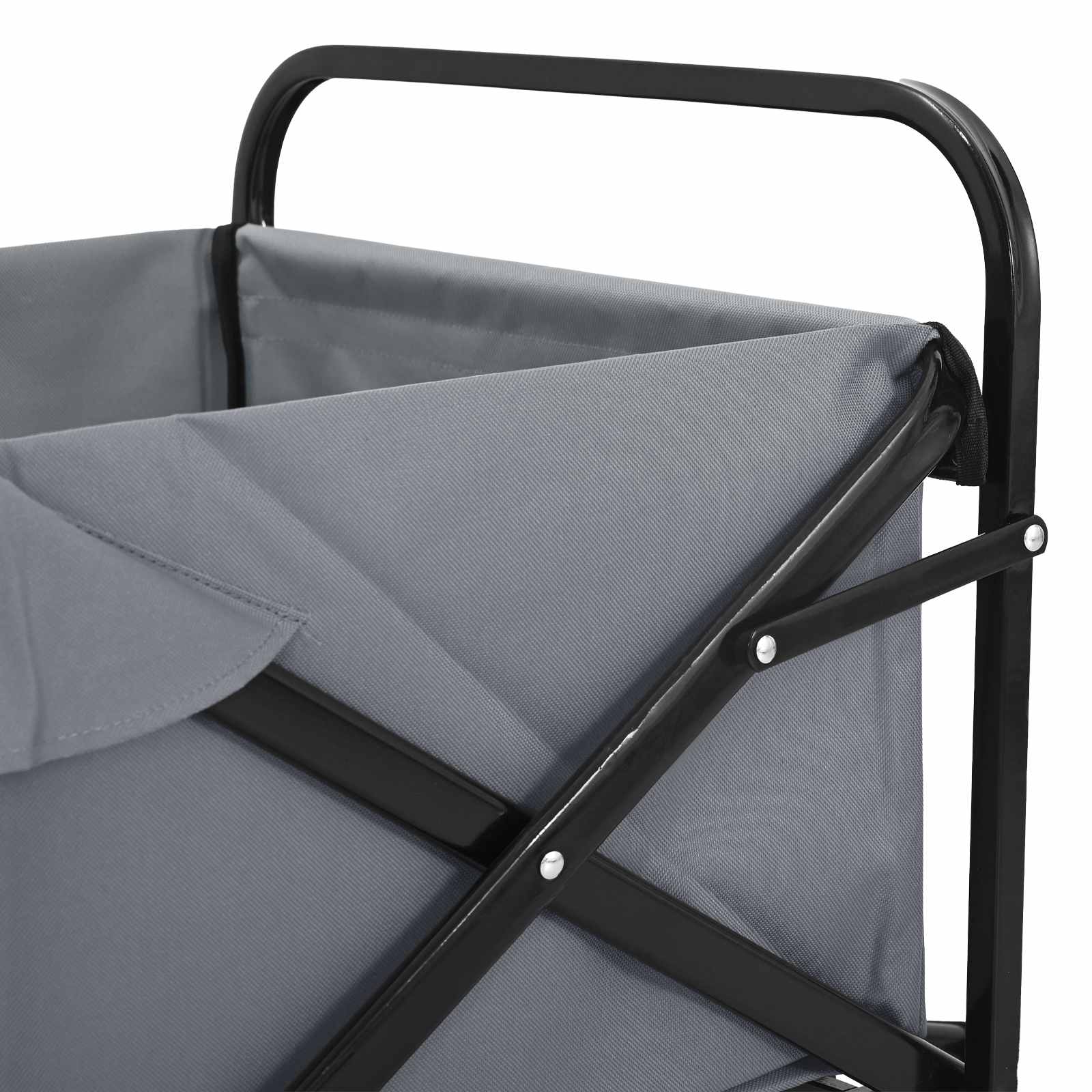 Carrello Pieghevole Grigio 89 x 63 x 96 cm | homemem39