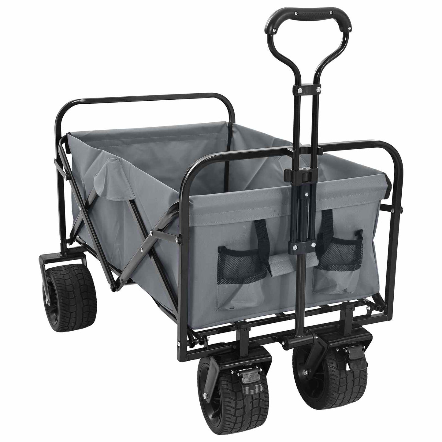Carrello Pieghevole Grigio 89 x 63 x 96 cm | homemem39