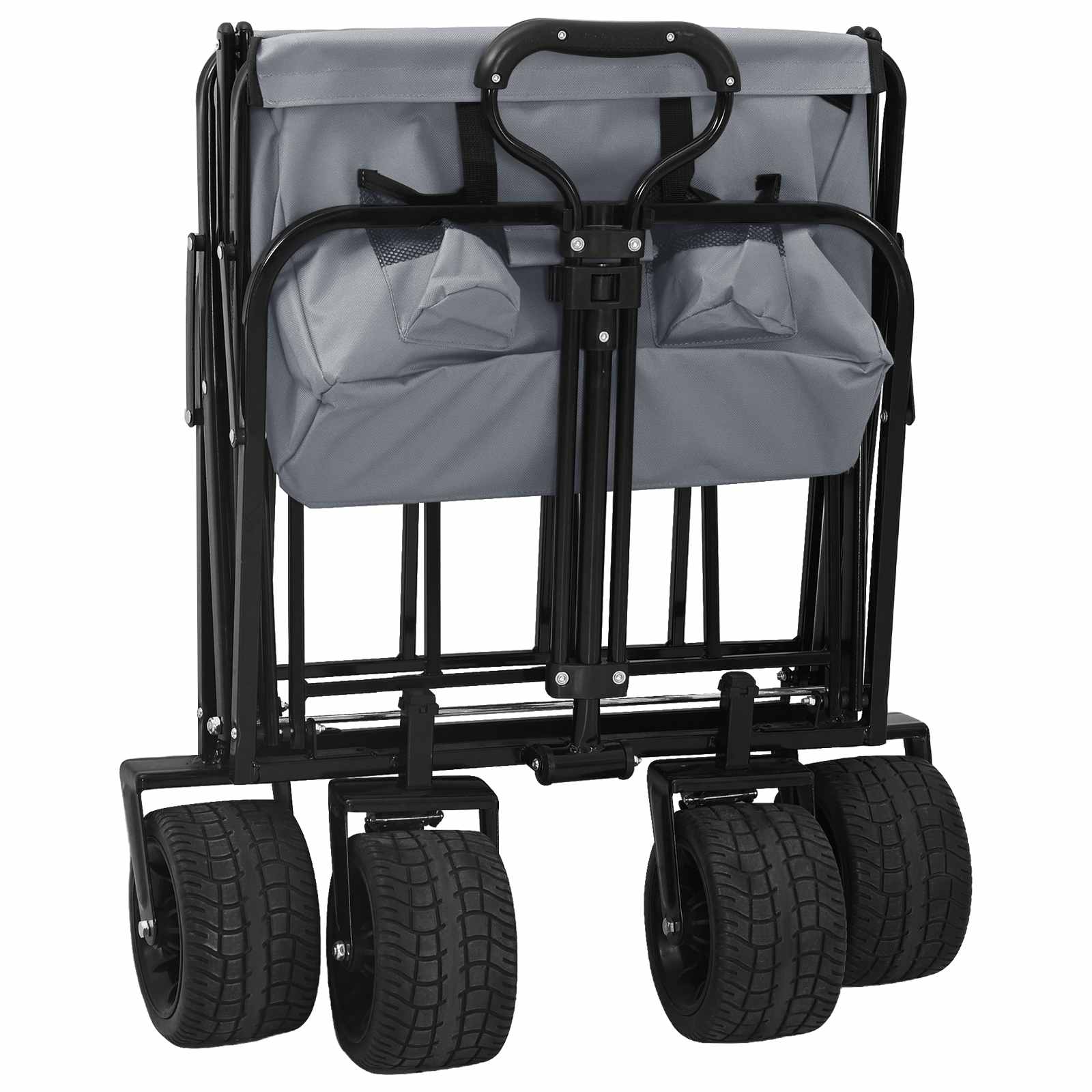 Carrello Pieghevole Grigio 89 x 63 x 96 cm | homemem39
