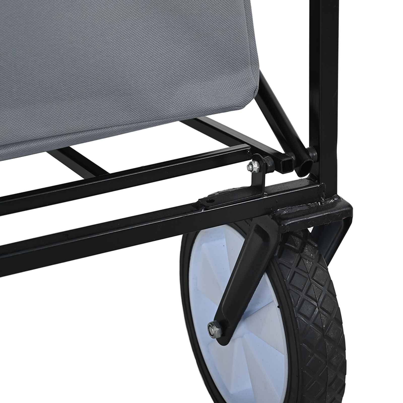Carrello a Mano Pieghevole Grigio 94 x 53 x 99 cm | homemem39