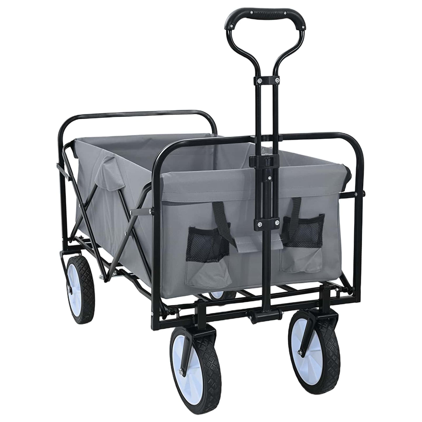 Carrello a Mano Pieghevole Grigio 94 x 53 x 99 cm | homemem39