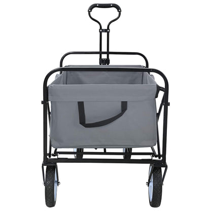 Carrello a Mano Pieghevole Grigio 94 x 53 x 99 cm