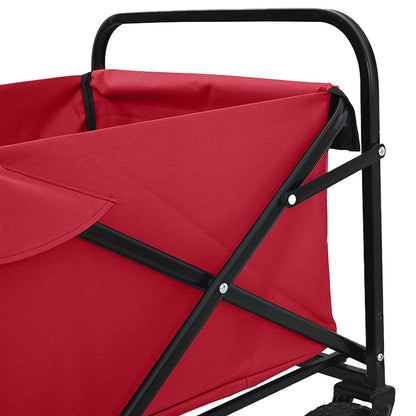 Carrello a Mano Pieghevole Rosso 94 x 53 x 99 cm Tessuto Oxford | homemem39