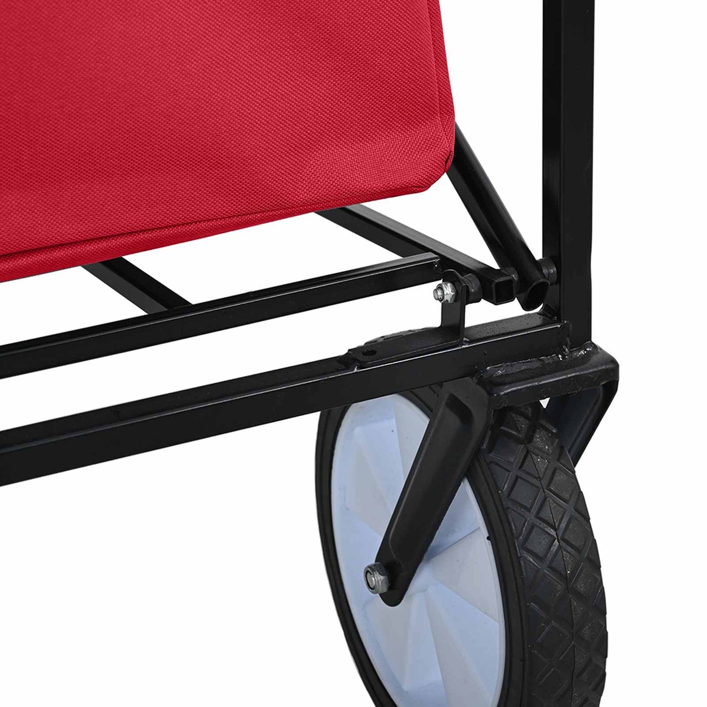 Carrello a Mano Pieghevole Rosso 94 x 53 x 99 cm Tessuto Oxford | homemem39