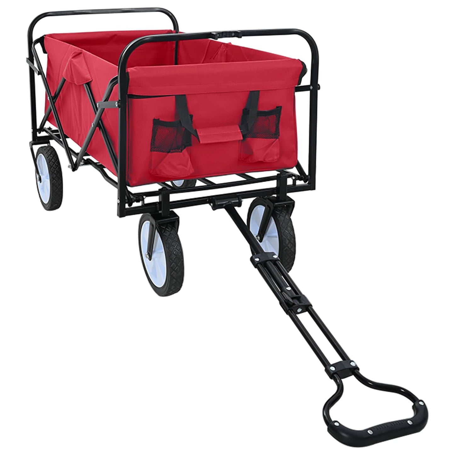 Carrello a Mano Pieghevole Rosso 94 x 53 x 99 cm Tessuto Oxford | homemem39