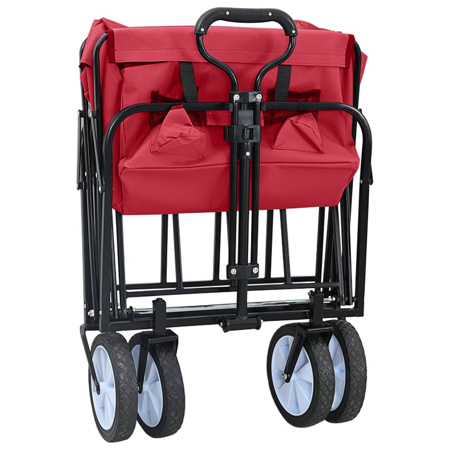Carrello a Mano Pieghevole Rosso 94 x 53 x 99 cm Tessuto Oxford | homemem39