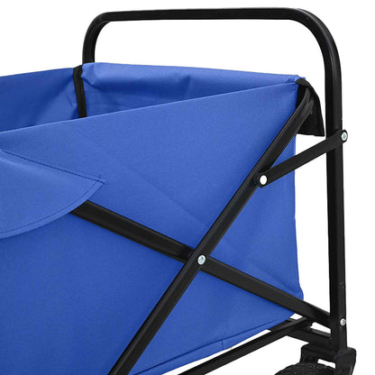 Carrello a Mano Pieghevole Blu 94 x 53 x 99 cm Tessuto Oxford | homemem39