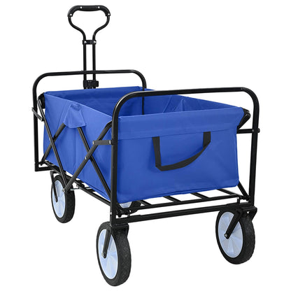 Carrello a Mano Pieghevole Blu 94 x 53 x 99 cm Tessuto Oxford | homemem39