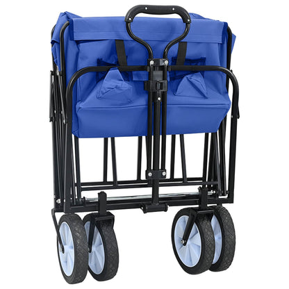 Carrello a Mano Pieghevole Blu 94 x 53 x 99 cm Tessuto Oxford | homemem39
