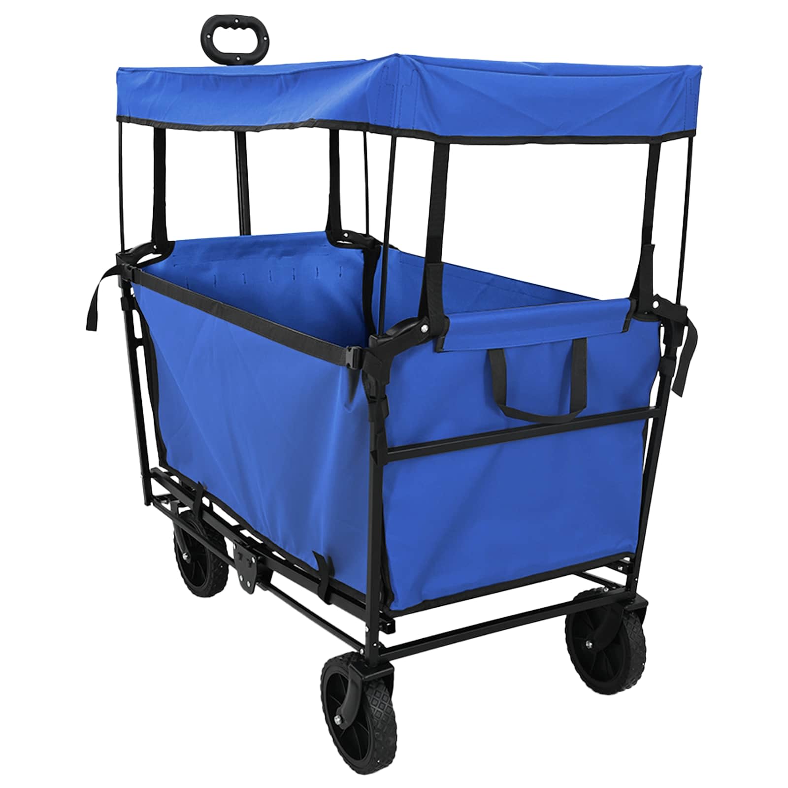 Carrello a Mano Pieghevole Nero 105 x 56.5 x 116 cm | homemem39