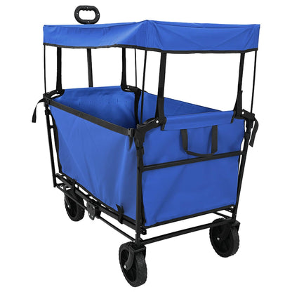 Carrello a Mano Pieghevole Nero 105 x 56.5 x 116 cm | homemem39