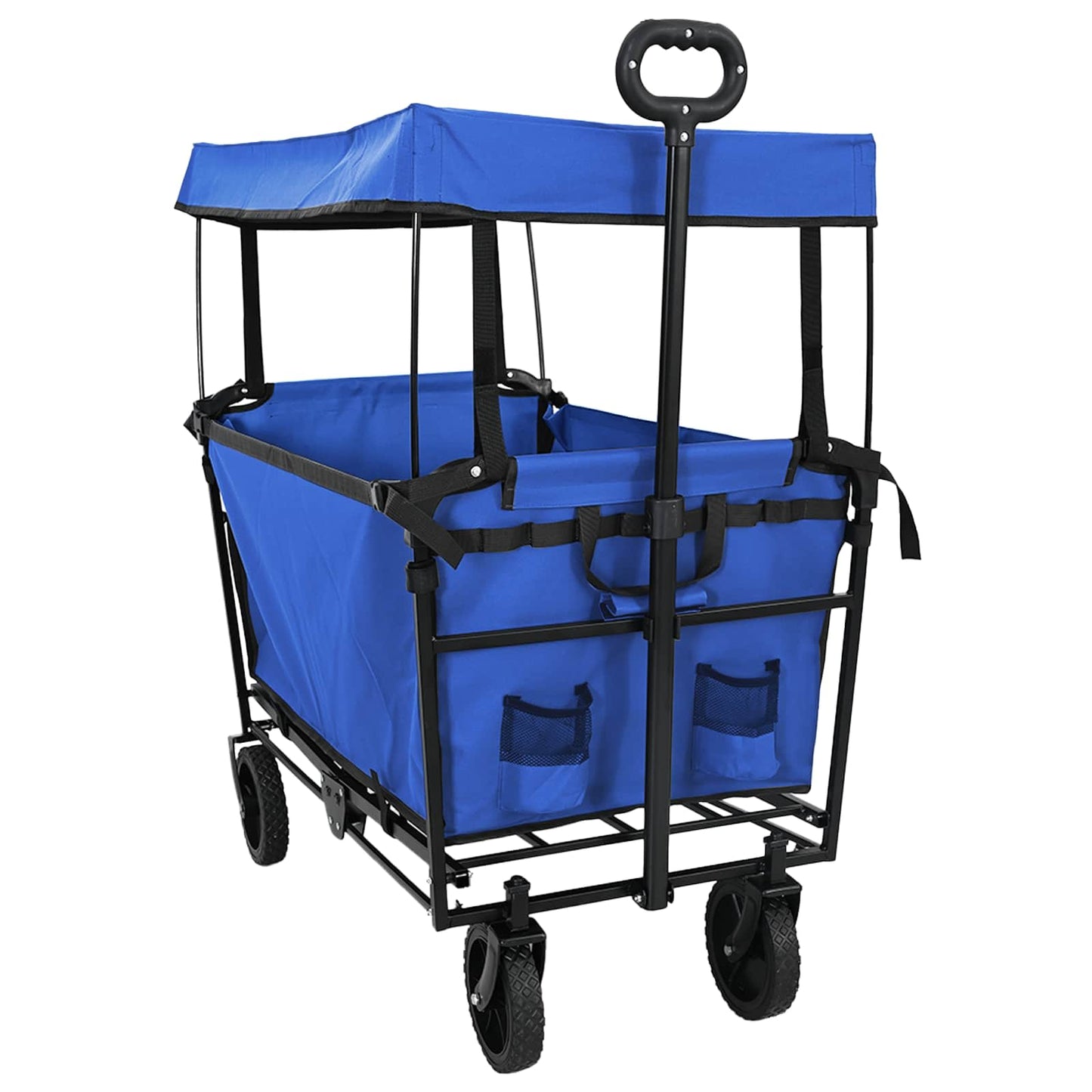 Carrello a Mano Pieghevole Nero 105 x 56.5 x 116 cm | homemem39