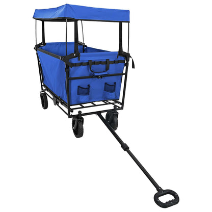 Carrello a Mano Pieghevole Nero 105 x 56.5 x 116 cm | homemem39