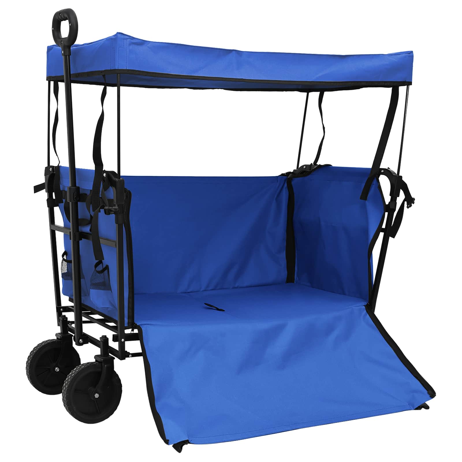 Carrello a Mano Pieghevole Nero 105 x 56.5 x 116 cm | homemem39
