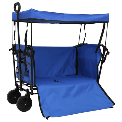 Carrello a Mano Pieghevole Nero 105 x 56.5 x 116 cm | homemem39