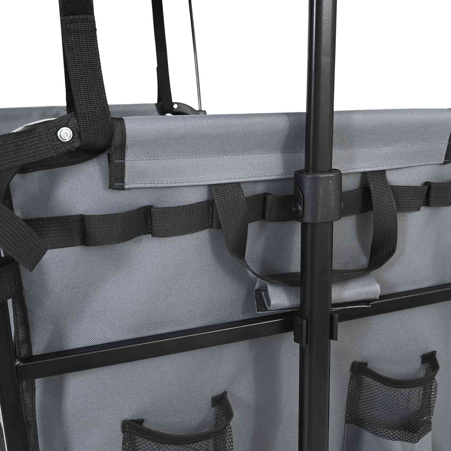 Carrello a Mano Pieghevole Grigio 105 x 56.5 x 116 cm | homemem39