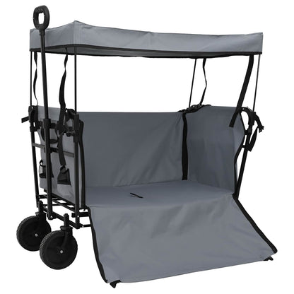 Carrello a Mano Pieghevole Grigio 105 x 56.5 x 116 cm | homemem39