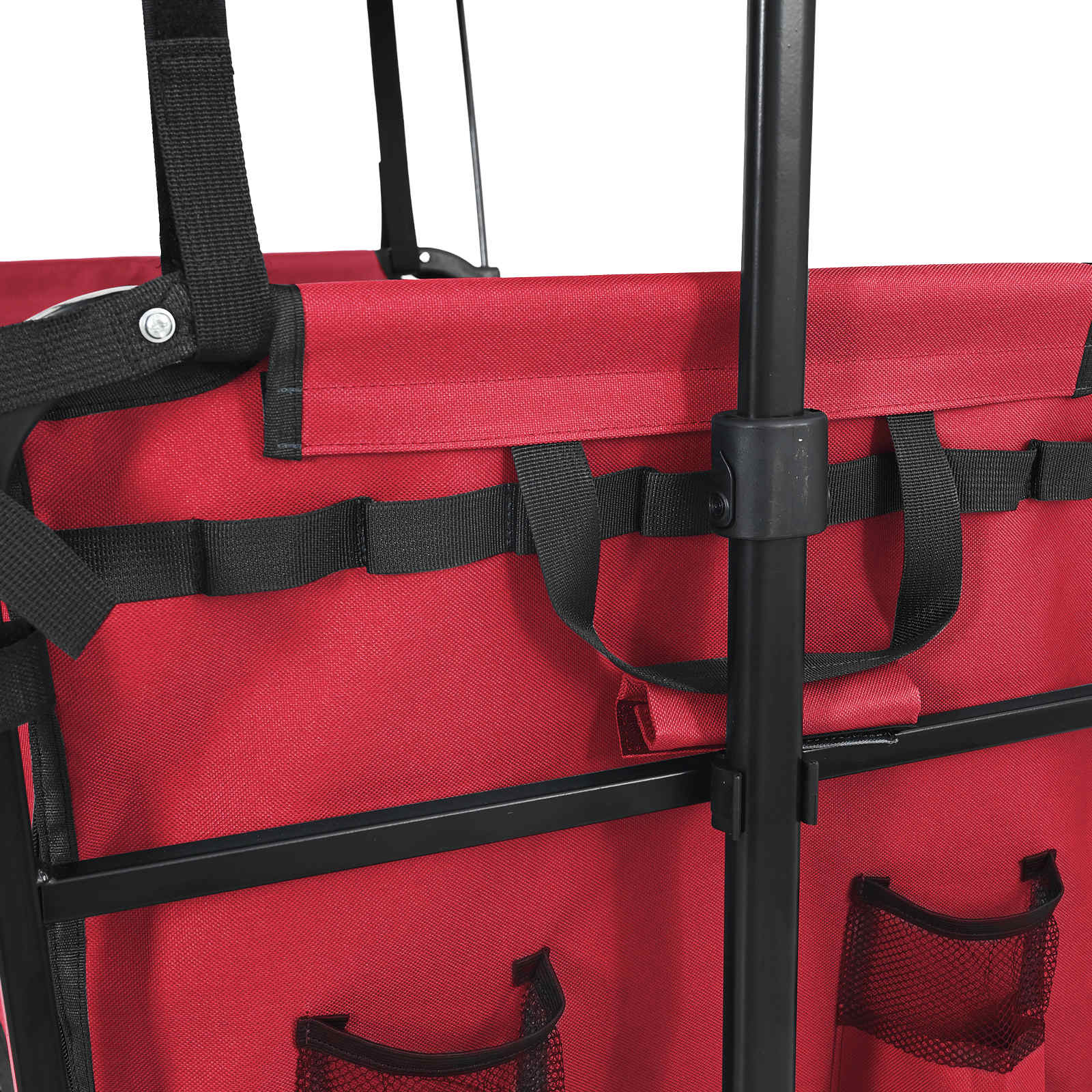 Carrello a Mano Pieghevole Rosso 105 x 56.5 x 116 cm | homemem39