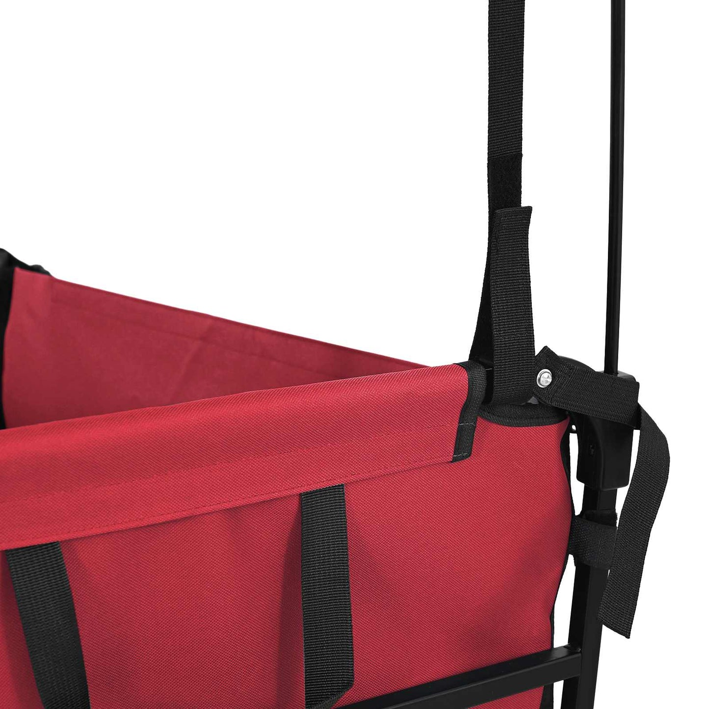 Carrello a Mano Pieghevole Rosso 105 x 56.5 x 116 cm | homemem39