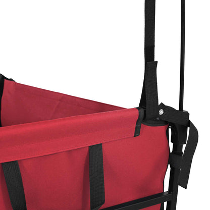 Carrello a Mano Pieghevole Rosso 105 x 56.5 x 116 cm | homemem39